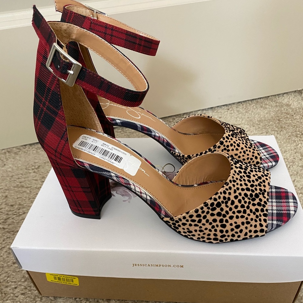 Multi Print Block Heel